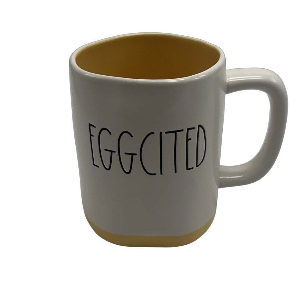 RAE DUNN EGG CITED Mug Artisan Collection Ceramic Earthenware Easter Coffee Tea